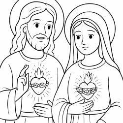 Desenho de Jesus para colorir e imprimir: número 8