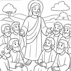 Desenho de Jesus para colorir e imprimir: número 9