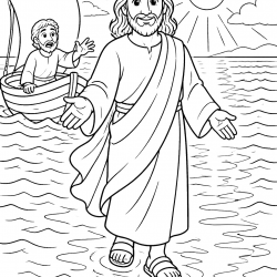 Desenho de Jesus para colorir e imprimir: número 10