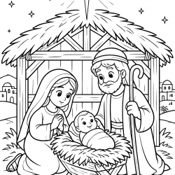 Desenho de Jesus para colorir e imprimir: número 11