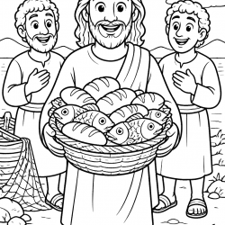 Desenho de Jesus para colorir e imprimir: número 12