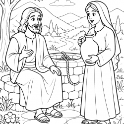 Desenho de Jesus para colorir e imprimir: número 14