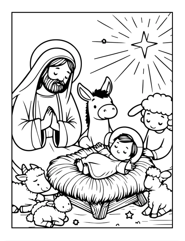 Desenho de Jesus para colorir e imprimir: número 15