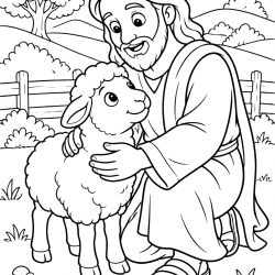 Desenho de Jesus para colorir e imprimir: número 16