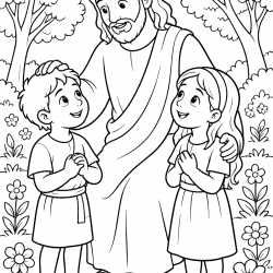 Desenho de Jesus para colorir e imprimir: número 17