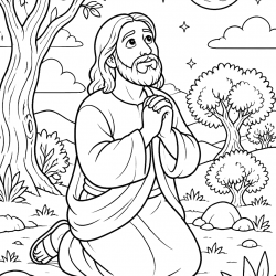 Desenho de Jesus para colorir e imprimir: número 18