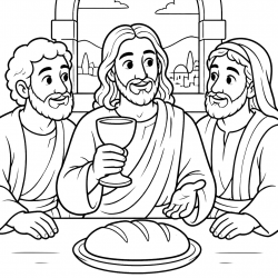 Desenho de Jesus para colorir e imprimir: número 19