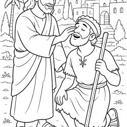 Desenho de Jesus para colorir e imprimir: número 20