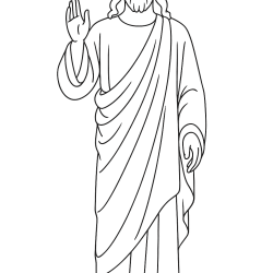 Desenho de Jesus para colorir e imprimir: número 21