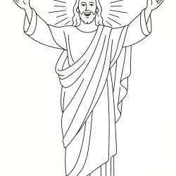 Desenho de Jesus para colorir e imprimir: número 22