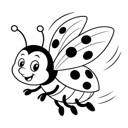 Desenho de Joaninha para colorir e imprimir: número 7