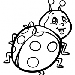 Desenho de Joaninha para colorir e imprimir: número 16