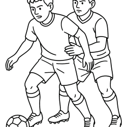 Desenho de Jogadores para colorir e imprimir: número 4