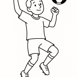 Desenho de Jogadores para colorir e imprimir: número 5