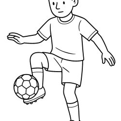 Desenho de Jogadores para colorir e imprimir: número 6