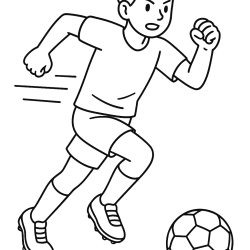 Desenho de Jogadores para colorir e imprimir: número 7