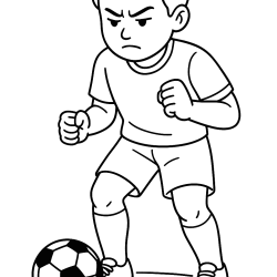 Desenho de Jogadores para colorir e imprimir: número 8