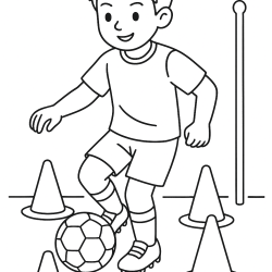 Desenho de Jogadores para colorir e imprimir: número 9