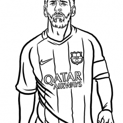 Desenho de Jogadores para colorir e imprimir: número 14