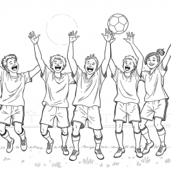 Desenho de Jogadores para colorir e imprimir: número 15