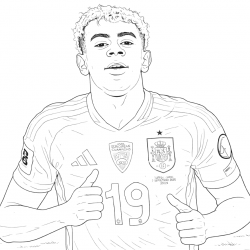 Desenho de Jogadores para colorir e imprimir: número 18