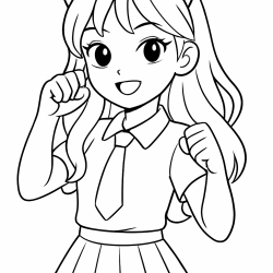 Desenho de Katseye para colorir e imprimir: número 3
