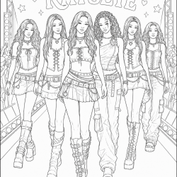 Desenho de Katseye para colorir e imprimir: número 8
