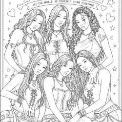 Desenho de Katseye para colorir e imprimir: número 10