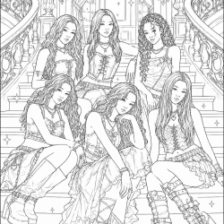 Desenho de Katseye para colorir e imprimir: número 11