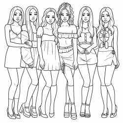 Desenho de Katseye para colorir e imprimir: número 13