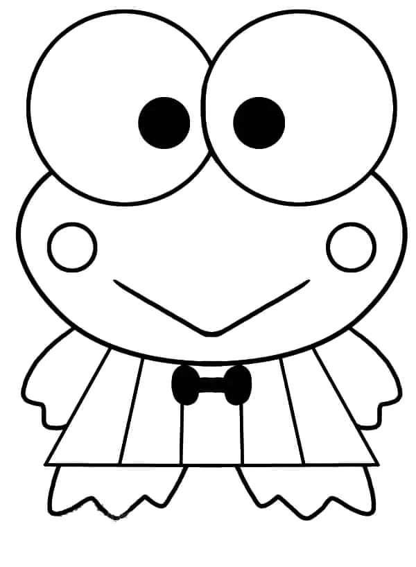 Desenho de Keroppi para colorir e imprimir: número 1