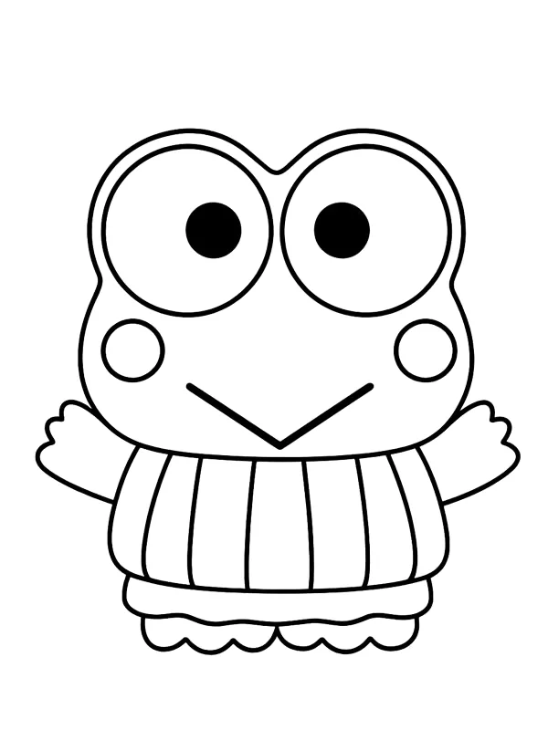 Desenho de Keroppi para colorir e imprimir: número 5