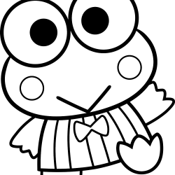 Desenho de Keroppi para colorir e imprimir: número 6
