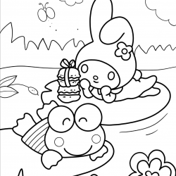 Desenho de Keroppi para colorir e imprimir: número 12