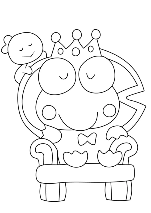 Desenho de Keroppi para colorir e imprimir: número 13