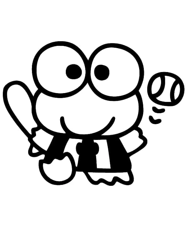 Desenho de Keroppi para colorir e imprimir: número 14