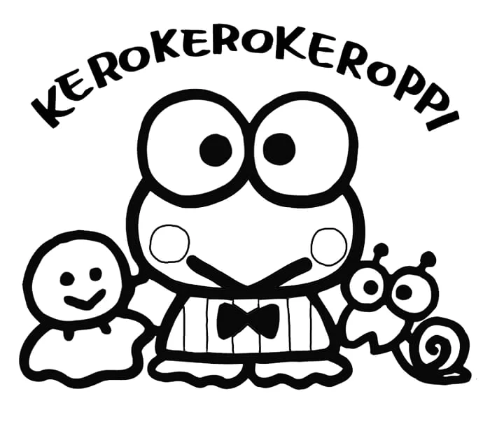 Desenho de Keroppi para colorir e imprimir: número 15