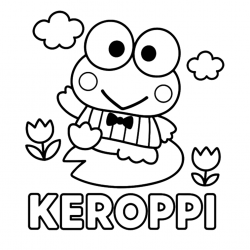 Desenho de Keroppi para colorir e imprimir: número 18