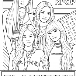 Desenho de Kpop para colorir e imprimir: número 11