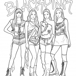 Desenho de Kpop para colorir e imprimir: número 12