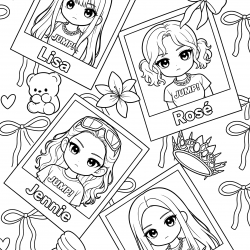 Desenho de Kpop para colorir e imprimir: número 13