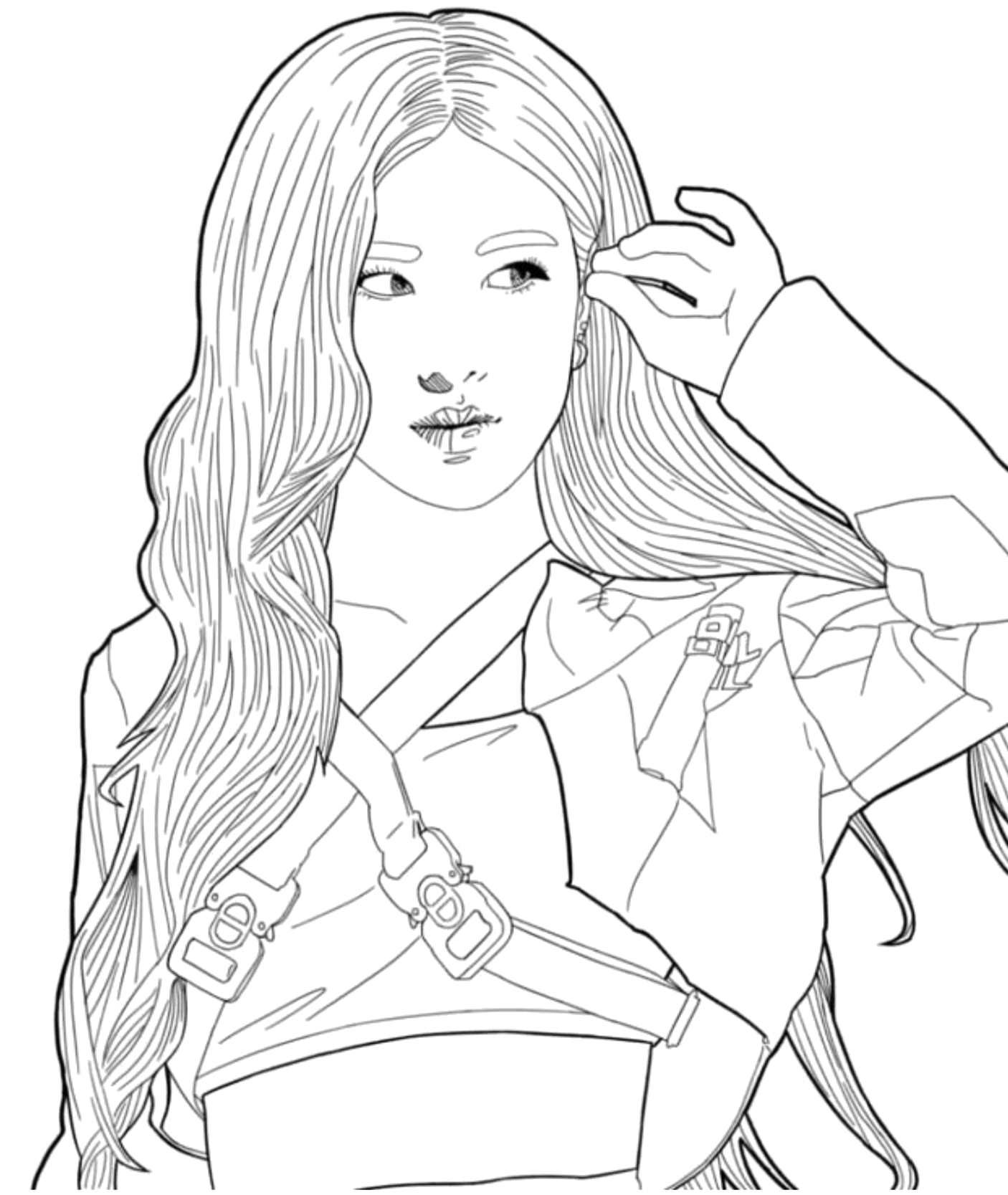 Desenho de Kpop para colorir e imprimir: número 14