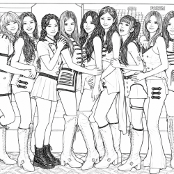 Desenho de Kpop para colorir e imprimir: número 20