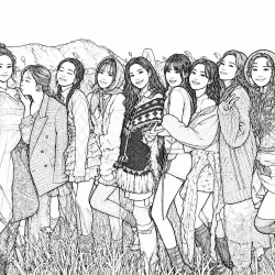 Desenho de Kpop para colorir e imprimir: número 21