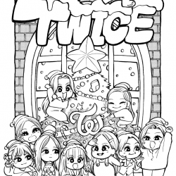 Desenho de Kpop para colorir e imprimir: número 22