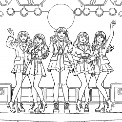 Desenho de Kpop para colorir e imprimir: número 23