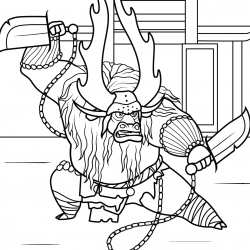 Desenho de Kung Fu Panda para colorir e imprimir: número 8