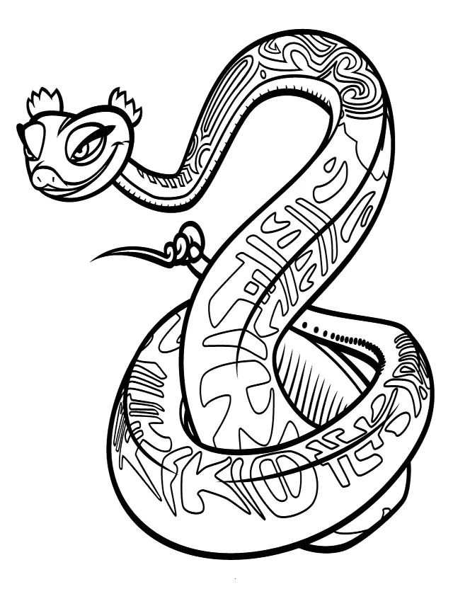Desenho de Kung Fu Panda para colorir e imprimir: número 10