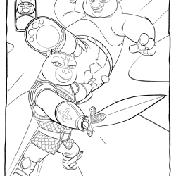 Desenho de Kung Fu Panda para colorir e imprimir: número 11