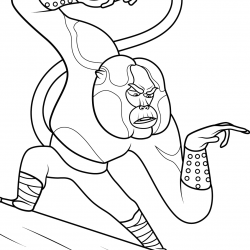 Desenho de Kung Fu Panda para colorir e imprimir: número 16